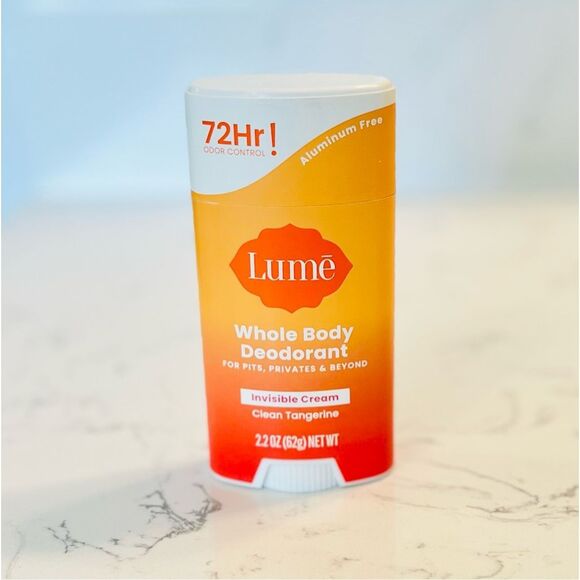 Lume Whole Body Deodorant Invisible Cream Stick Clean Tangerine Aluminum Free - Picture 1 of 3